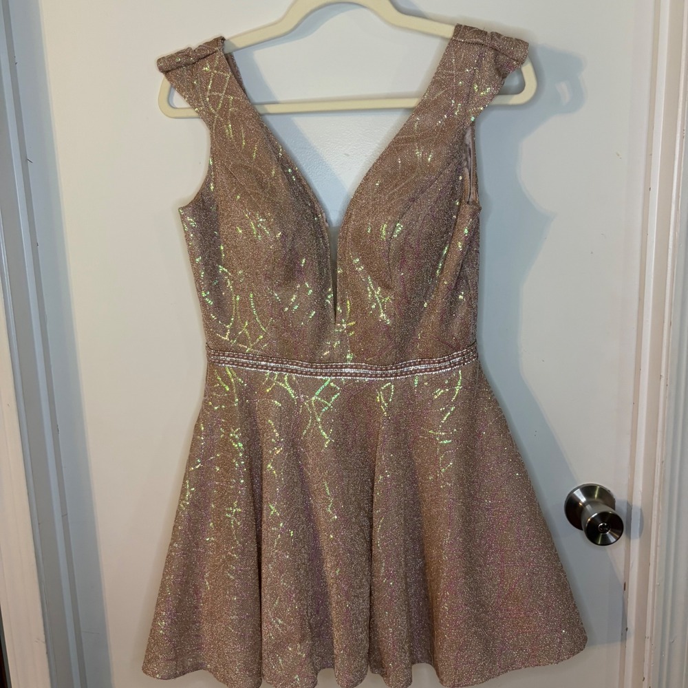May Queen Couture Cocktail Prom Glam Party Sequin Mini Homecoming Dress Women 8